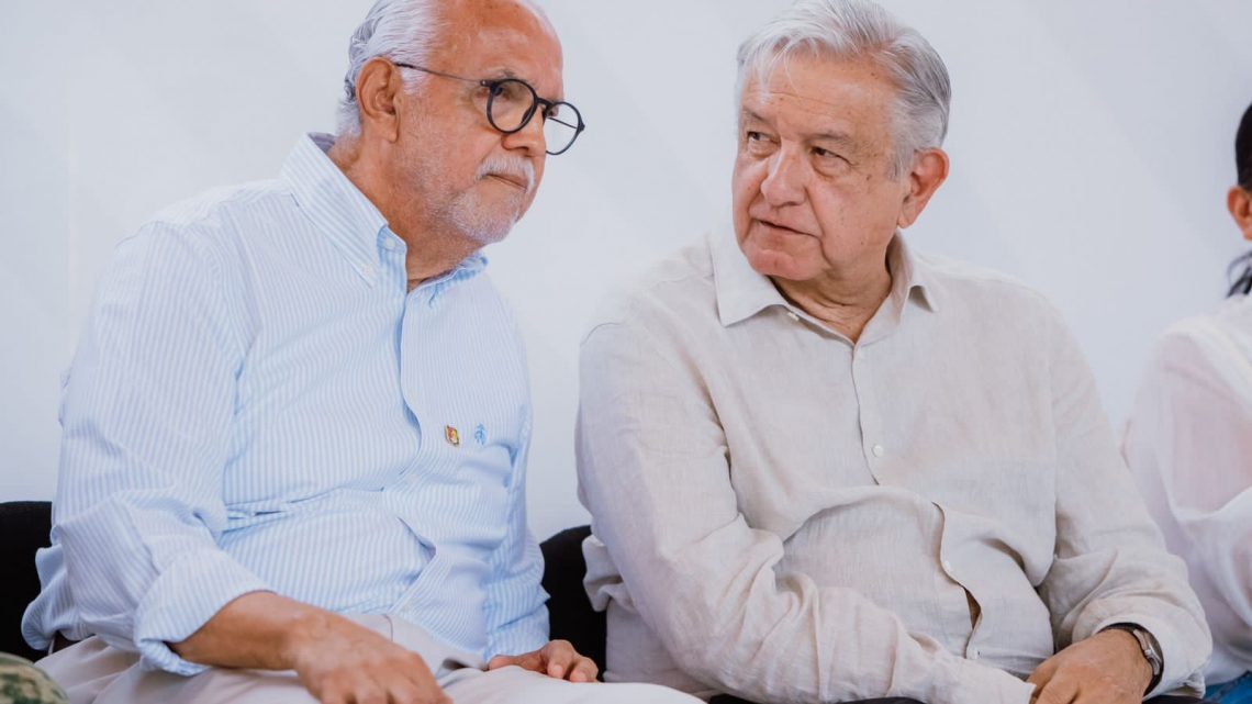 Miguel Ángel Navarro Quintero y Andrés Manuel López Obrador, trabajan unidos por la transformación de Nayarit